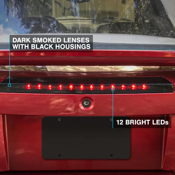 Raxiom 99-04 Ford Mustang Excluding Cobra Axial Series LED Third Brake Light (Smoked)-Brake Lights-Raxiom-RAX398336-SMINKpower Performance Parts