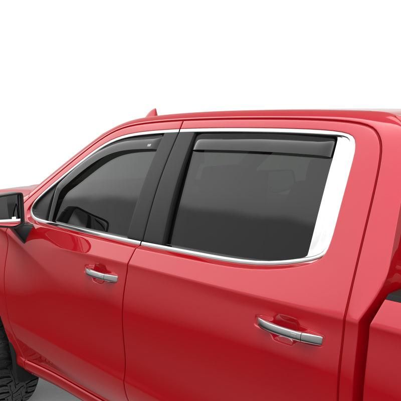 EGR 2019 Chevy 1500 Crew Cab In-Channel Window Visors - Dark Smoke-tuningsupply.com