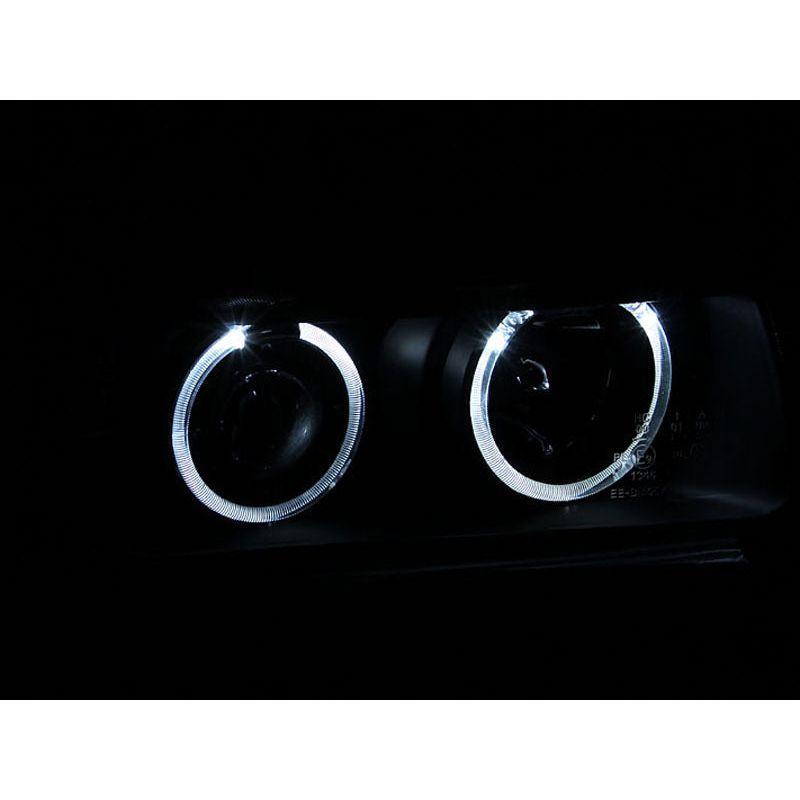 ANZO 1992-1998 BMW 3 Series E36 Projector Headlights w/ Halo Black (CCFL) G2-tuningsupply.com