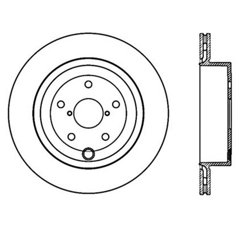 StopTech Power Slot 08-10 Subaru Impreza STi Rear Right Slotted Rotor-Brake Rotors - Slotted-Stoptech-STO126.47030SR-SMINKpower Performance Parts