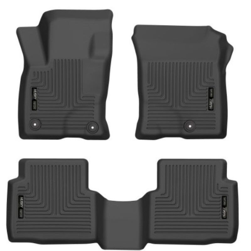 Husky Liners 20-21 Ford Escape All Models Exc Hybrid Weatherbeater Front and 2nd Seat Liners - BLK-tuningsupply.com