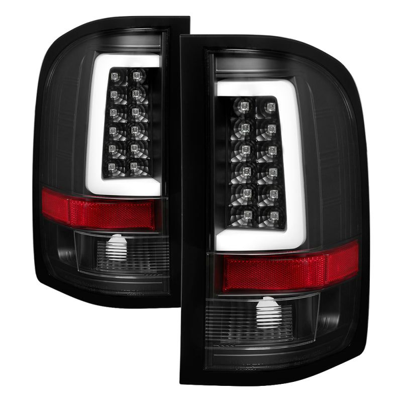 Spyder 07-13 Silverado (Will Not Work w/2010 921 Bulb) V3 LED Tail Lghts Blk ALT-YD-CS07V3-LBLED-BK-Tail Lights-SPYDER-SPY5084088-SMINKpower Performance Parts