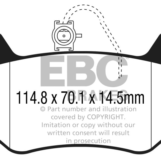 EBC 2016+ Alfa Romeo Giulia 2.9L Twin Turbo Yellowstuff Rear Brake Pads-tuningsupply.com