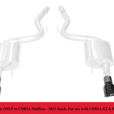 Corsa 2015-2017 Ford Mustang GT 3.0in Inlet / 4.5in Outlet Black PVD Tip Kit (For Corsa ExhaustOnly)-tuningsupply.com