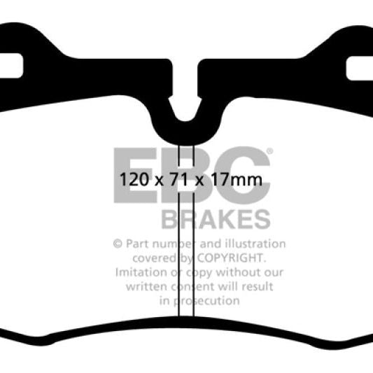 EBC 94-99 BMW M5 3.8 (E34) Redstuff Front Brake Pads-tuningsupply.com