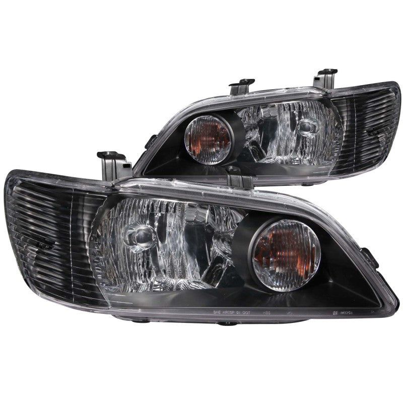 ANZO 2002-2003 Mitsubishi Lancer Crystal Headlights Black-tuningsupply.com