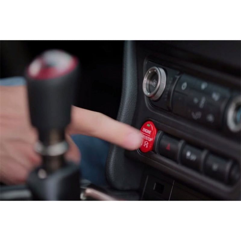 Ford Racing 15-17 Mustang Red Starter Button Installation Kit-tuningsupply.com