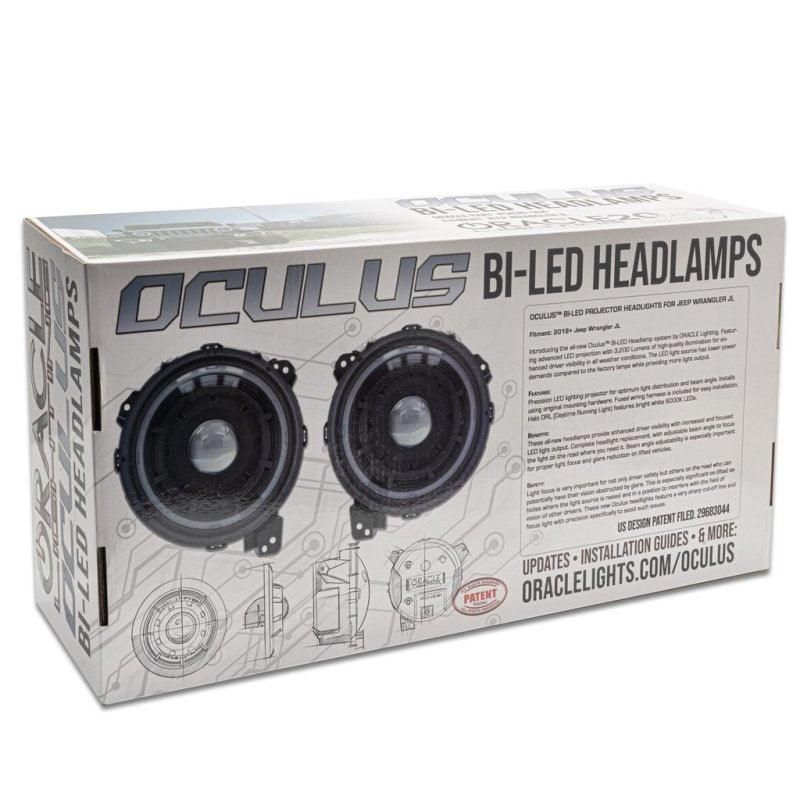 Oracle Jeep Wrangler JL Oculus Bi-LED Projector Headlights- Graphite Metallic - 5500K SEE WARRANTY-tuningsupply.com