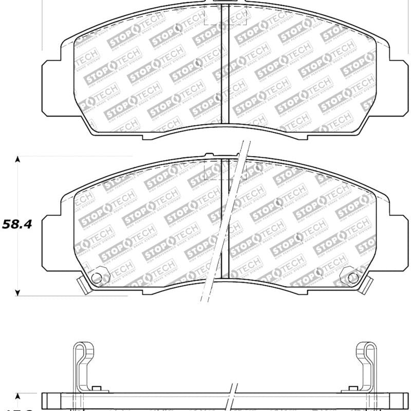 StopTech Street Touring 04-09 Acura TSX / 09 Accord V6 Coupe ONLY Front Brake Pads-Brake Pads - OE-Stoptech-STO308.07870-SMINKpower Performance Parts