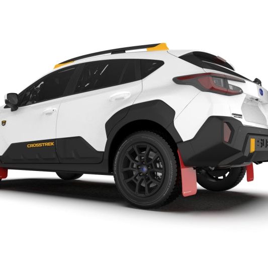 Rally Armor - 2024 Subaru Crosstrek (Wilderness Only) Red UR Mud Flap W/Black Logo - No Drilling Req-Mud Flaps-Rally Armor-RALMF116-UR-RD-BLK-SMINKpower Performance Parts