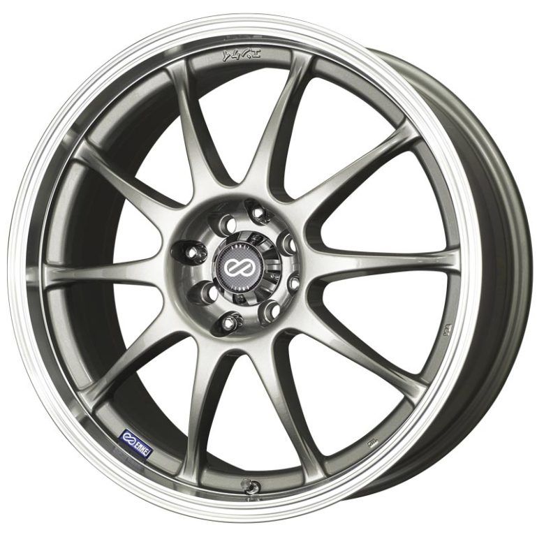 Enkei J10 15x6.5 4x100/114.3 38mm Offset 72.62mm Bore Dia Silver w/ Machined Lip Wheel-tuningsupply.com