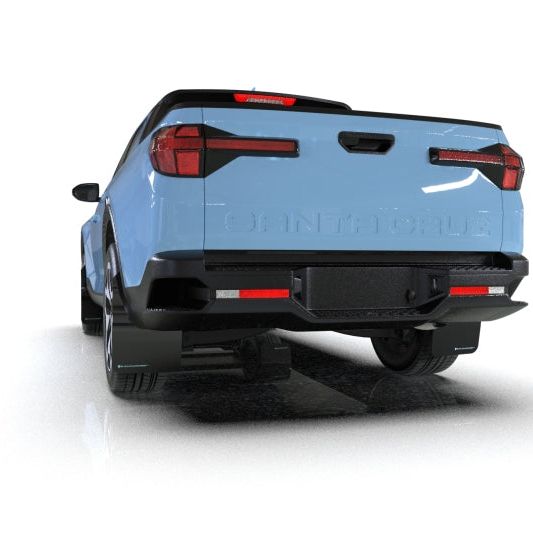 Rally Armor 2022 Hyundai Santa Cruz Black Mud Flap w/ Light Blue Logo - SMINKpower Performance Parts RALMF78-UR-BLK-ABL Rally Armor