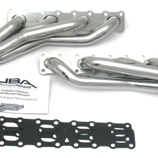 JBA 04-15 Nissan 5.6L VK56DE Oval Port 1-5/8in Primary Silver Ctd Cat4Ward Header-tuningsupply.com