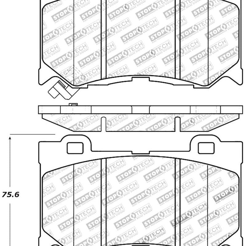 StopTech Performance 09-13 Infiniti FX35/FX37/FX45/FX50/08-13 G37 / 09-12 370Z Front Brake Pads-Brake Pads - Performance-Stoptech-STO309.13460-SMINKpower Performance Parts