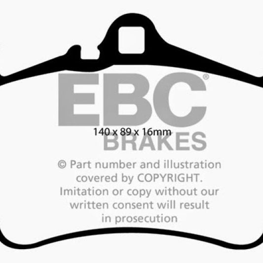 EBC 03-05 Porsche 911 (996) (Cast Iron Rotor only) 3.6 Carrera 4S Redstuff Front Brake Pads-tuningsupply.com