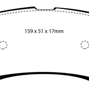 EBC 00-02 Ford Excursion 5.4 2WD Yellowstuff Rear Brake Pads-tuningsupply.com