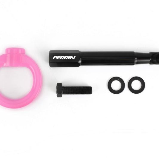 Perrin 15-19 Subaru WRX/STI Tow Hook Kit (Rear) - Hyper Pink - SMINKpower Performance Parts PERPSP-BDY-252HP Perrin Performance