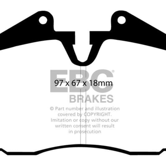 EBC 89-95 Ferrari 348 3.4 Redstuff Front/Rear Brake Pads (Axle Set Only)-tuningsupply.com