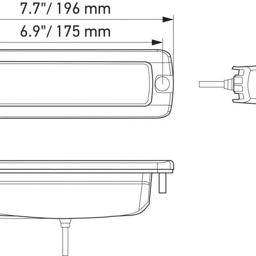 Hella Universal Black Magic 6 L.E.D. Flush Mount Mini Light Bar - Flood Beam-tuningsupply.com