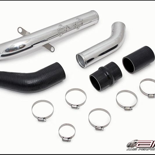 AMS Performance 08-15 Mitsubishi EVO X Upper I/C Pipe - Black Powder Coat-tuningsupply.com