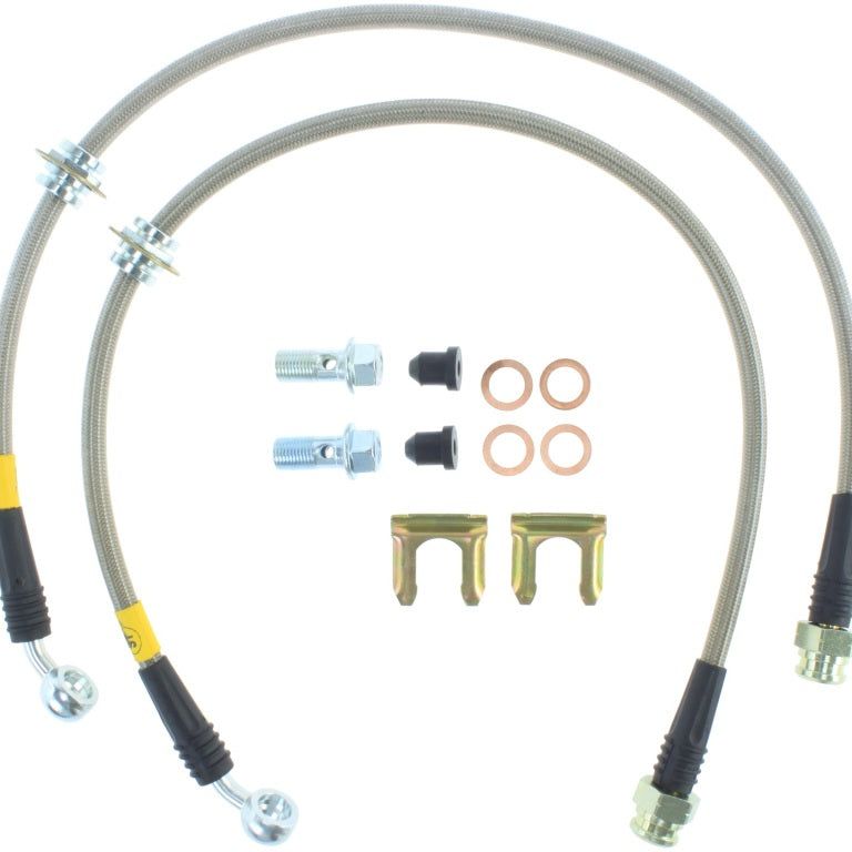 StopTech 93-01 Impreza Stainless Steel Rear Brake Lines-Brake Line Kits-Stoptech-STO950.47503-SMINKpower Performance Parts