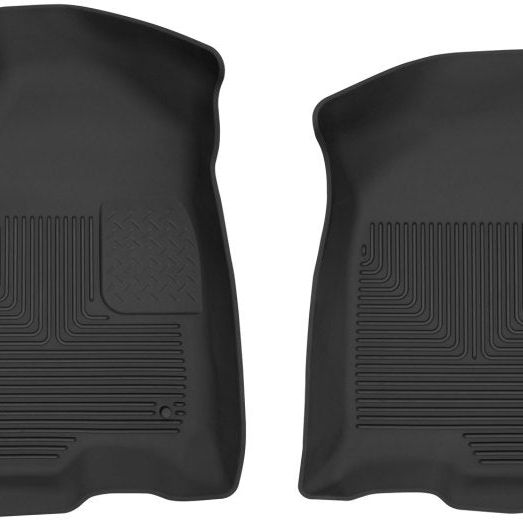 Husky Liners 19-23 Chevy Silverado 1500 Crew Cab/Double Cab X-Act Contour Front Black Floor Liners-tuningsupply.com