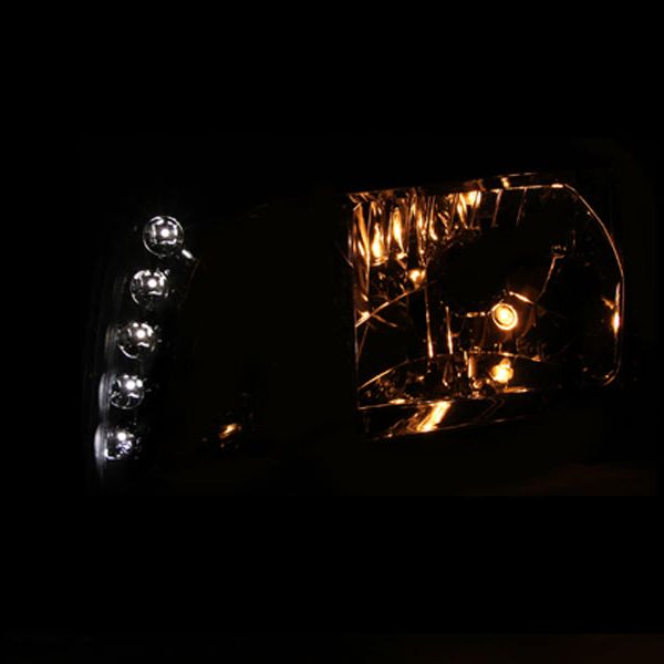 ANZO 2003-2017 Chevy Express Crystal Headlight Black-tuningsupply.com