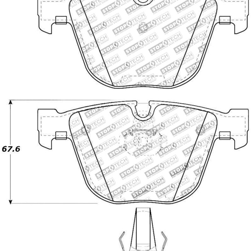 StopTech Performance 06-09 BMW M5 E60 / 07-09 M6 E63/E63 Rear Brake Pads-Brake Pads - Performance-Stoptech-STO309.09190-SMINKpower Performance Parts