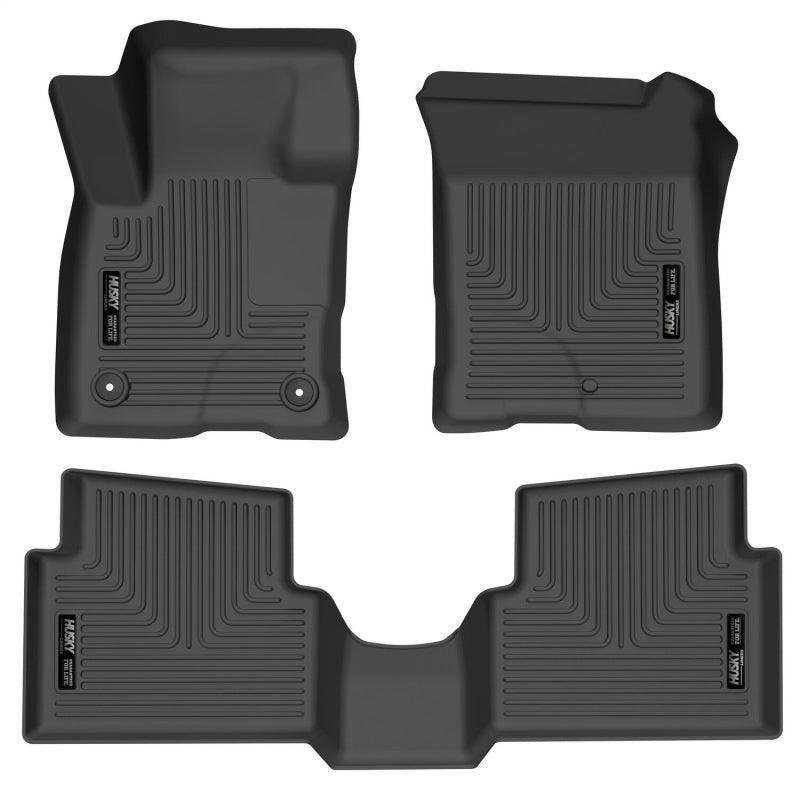 Husky Liners 2022 Ford Maverick(No Fit Hybrid) Weatherbeater Front & 2nd Seat Floor Liners - Black-tuningsupply.com