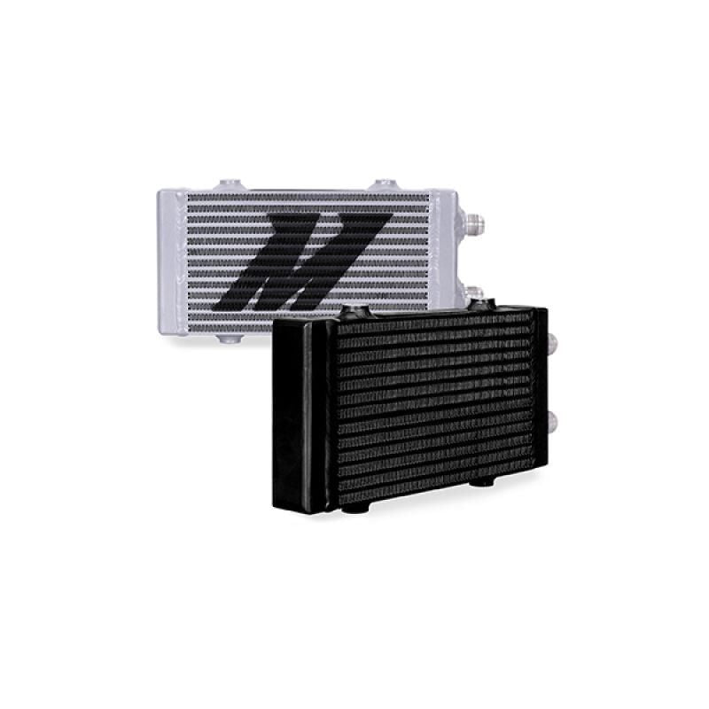 Mishimoto Universal Small Bar and Plate Dual Pass Black Oil Cooler-tuningsupply.com