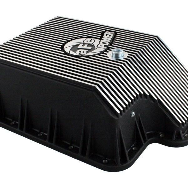 afe Transmission Pan (Black); Ford Diesel Trucks 03-10 V8-6.0/6.4L (td)-tuningsupply.com