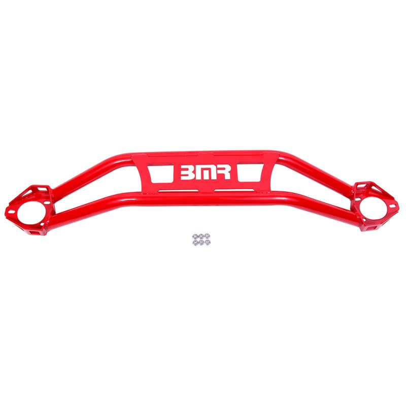 BMR 08-18 Dodge Challenger Front Strut Tower Brace - Red (Twin Tube Design)-tuningsupply.com