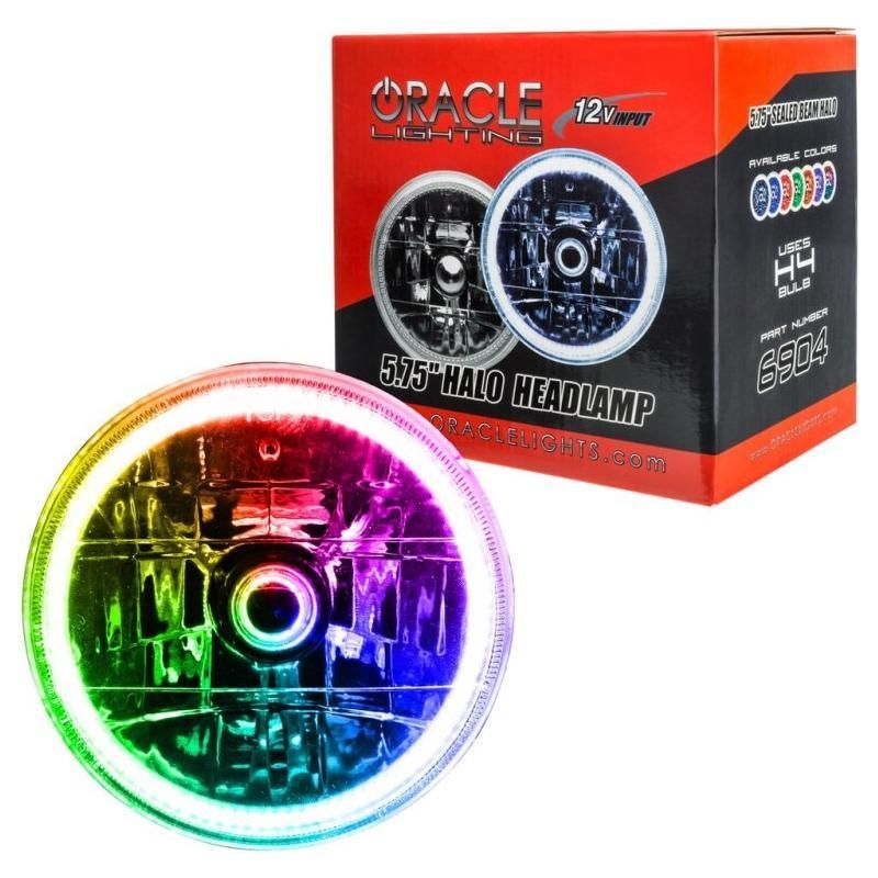 Oracle Pre-Installed Lights 5.75 IN. Sealed Beam - ColorSHIFT Halo SEE WARRANTY-tuningsupply.com