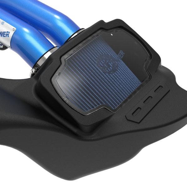 aFe 21-22 Ford F-150 Raptor V6-3.5L(tt) Momentum XP Cold Air Intake System - Blue w/ Pro 5R Filter-tuningsupply.com