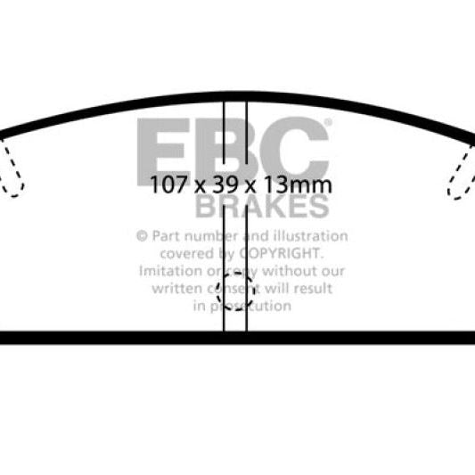 EBC 03-04 Mazda Protege 2.0 Turbo (Mazdaspeed) Yellowstuff Rear Brake Pads-tuningsupply.com