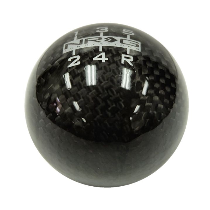 NRG Universal Ball Style Shift Knob - Heavy Weight 480G / 1.1Lbs. - Black Carbon Fiber (5 Speed)-tuningsupply.com