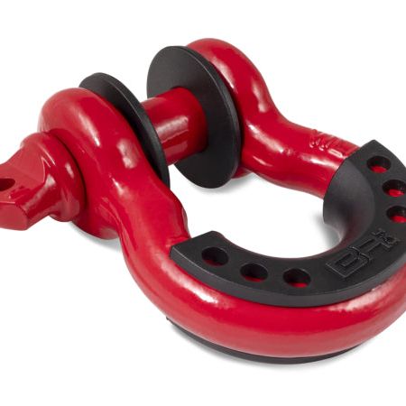 Body Armor 4x4 3/4in Red D-Ring with Black Isolators Single-tuningsupply.com