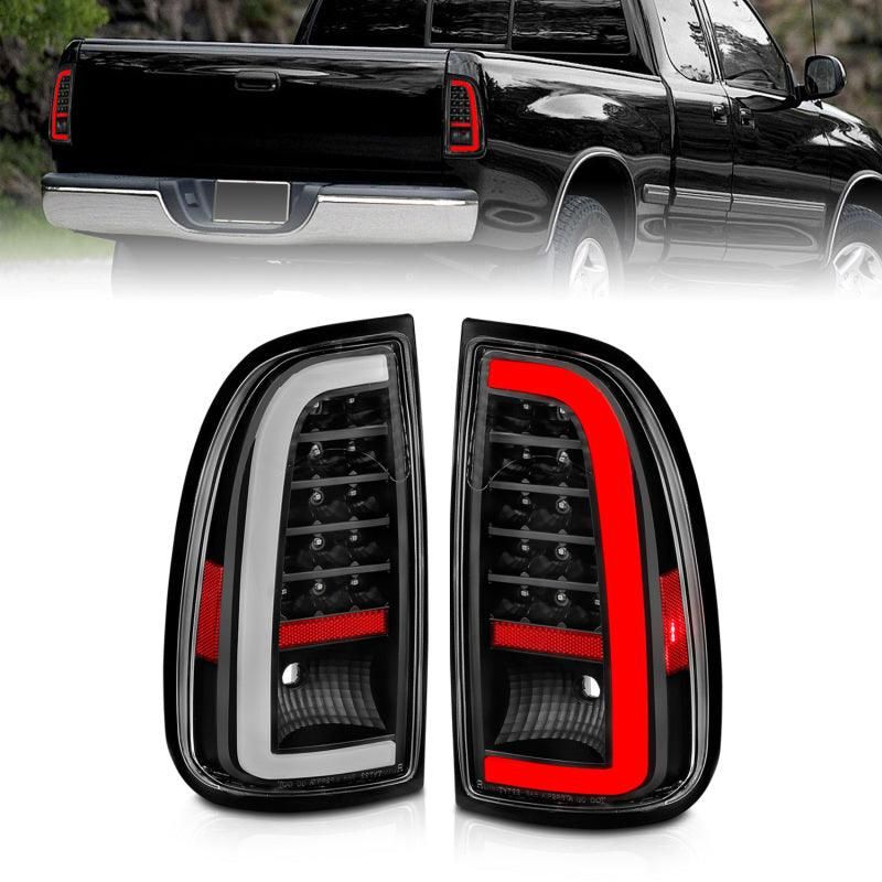 ANZO 00-06 Toyota Tundra LED Taillights w/ Light Bar Black Housing Clear Lens-tuningsupply.com