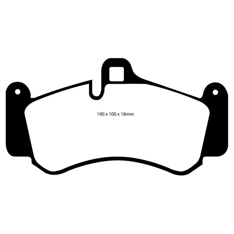 EBC 01-03 Porsche 911 (996) (Cast Iron Rotor only) 3.6 Twin Turbo GT2 Yellowstuff Front Brake Pads-tuningsupply.com