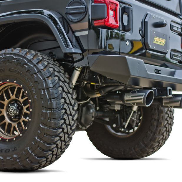 Gibson 07-17 Jeep Wrangler JK X 3.8L 2.5in Patriot Series Axle-Back Dual Split Exhaust - Blk Ceramic-tuningsupply.com