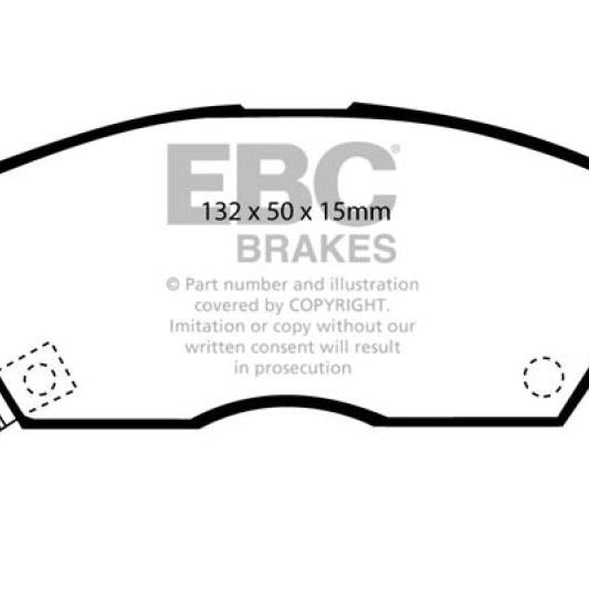 EBC 90-92 Honda Civic CRX 1.6 Si Yellowstuff Front Brake Pads-tuningsupply.com