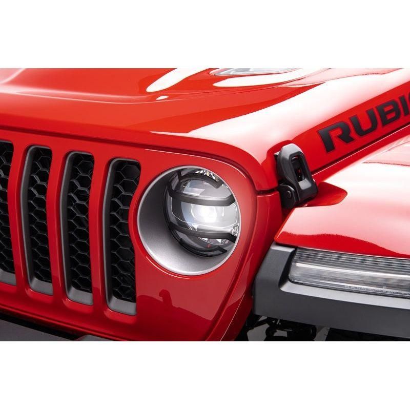 Rugged Ridge 18-20 Jeep Wrangler JL / 2020 Jeep Gladiator JT Black Elite Headlight Guards Black - SMINKpower Performance Parts RUG11230.21 Rugged Ridge