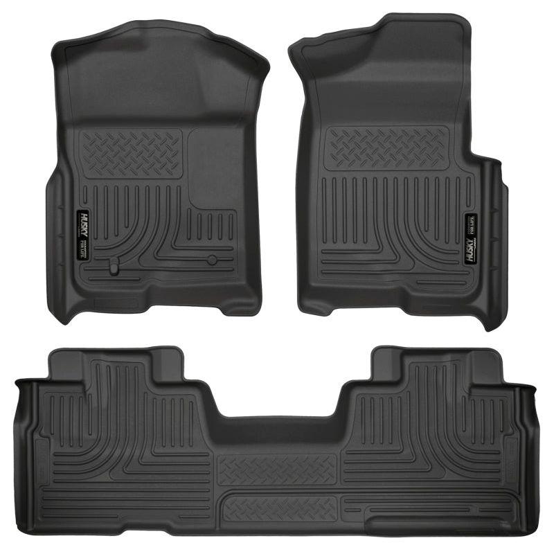 Husky Liners 09-12 Ford F-150 Super Cab WeatherBeater Combo Black Floor Liners-tuningsupply.com