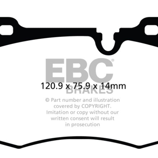 

EBC DP41854R - EBCDP41854R - EBC 09-14 Mini Hardtop 1.6 Turbo J.C Works Yellowstuff Front Brake Pads - Shipped in Europe - Tuningsupply.com
