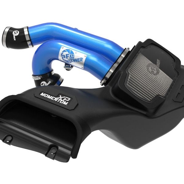 aFe 21-22 Ford F-150 Raptor V6-3.5L(tt) Momentum XP Cold Air Intake System Blue w/ Pro Dry S Filter-tuningsupply.com