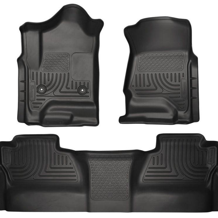 Husky Liners 14 Chevrolet Silverado/GMC Sierra WeatherBeater Black Front & 2nd Seat Floor Liners-tuningsupply.com