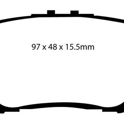 EBC 12-17 Toyota Camry 2.5L Yellowstuff Rear Brake Pads-tuningsupply.com