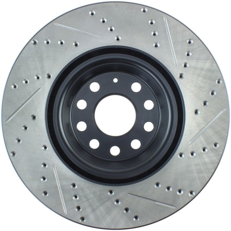 StopTech Slotted & Drilled Sport Brake Rotor-Brake Rotors - Slot & Drilled-Stoptech-STO127.33144R-SMINKpower Performance Parts