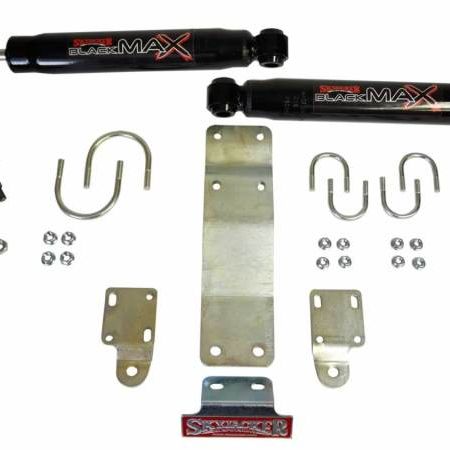 Skyjacker 2007-2017 Jeep Wrangler (JK) (Use w/ OEM Tie Rods) Dual Steering Damper Kit w/ Black Max - SMINKpower Performance Parts SKY8204 Skyjacker