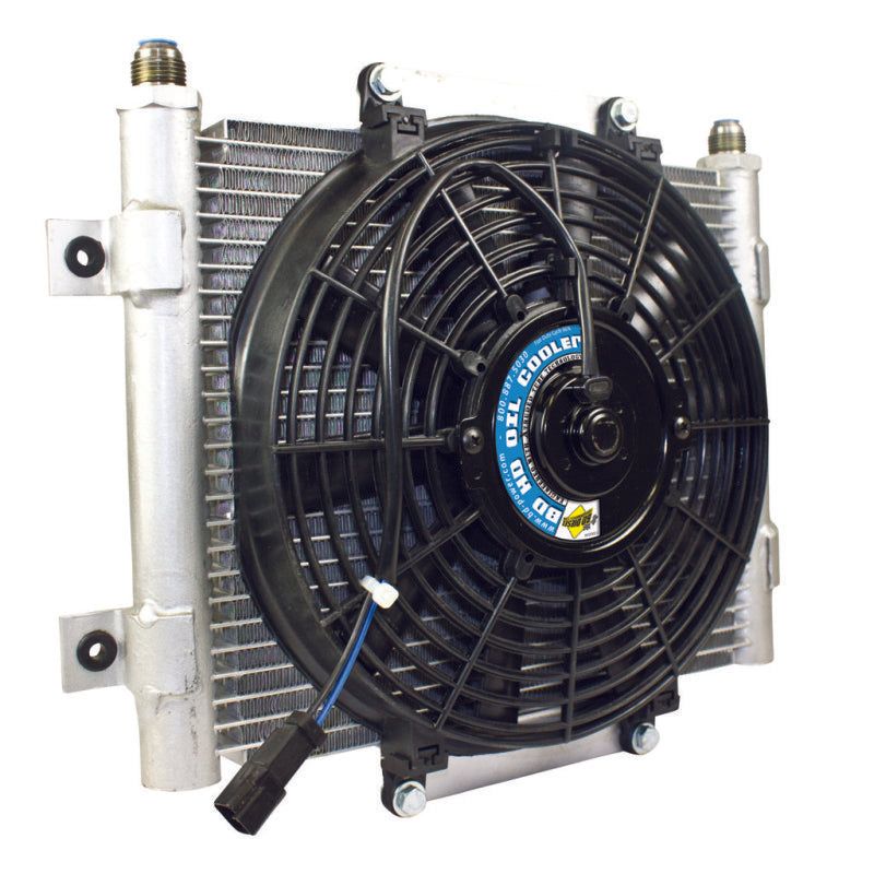 BD Diesel Xtrude Trans Cooler w/Fan 5.5in-tuningsupply.com